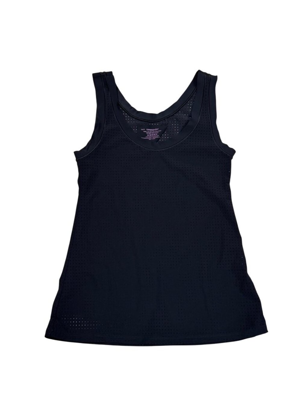 Commando Black Sleeveless Tank Top XS/S Stretch Nylon Blend